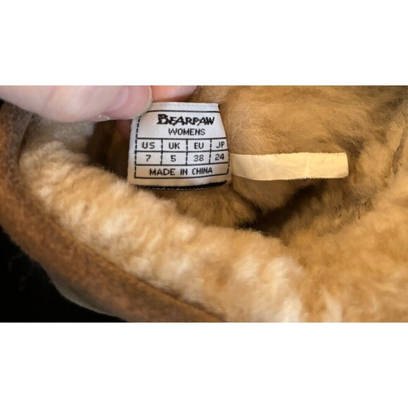 Bear paw Bianca Suede Sheerling Boot Mid Calf Metal Details Size 7 - Picture 10 of 10